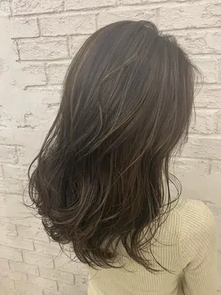 セミロング 🇺🇸ハイライト特 化美容師🇺🇸漆沢のヘアスタイル