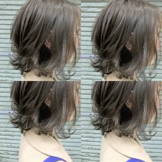 ショート カラー F． 梅田/ボブ/パーマのヘアスタイル