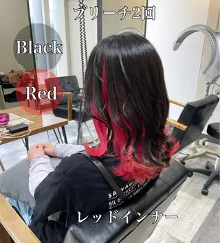 ミディアム カラー 艶カラー/インナー /グラデ/大西小百合のヘアスタイル