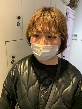 ショート パーマ 安村 美奈のヘアスタイル