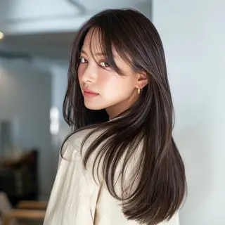 ロング 北川大輔🌟 小顔レイヤーカットのヘアスタイル