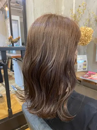 ミディアム 雨宮花果/国立 透明感カラーのヘアスタイル