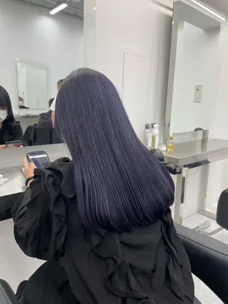 セミロング カラー 渋谷人気1位✨カラー 縮毛、髪質改善のヘアスタイル