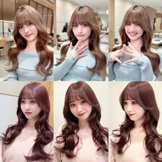 ミディアム カラー 韓国ヘア/レイヤー/ 顔まわり/りょーとのヘアスタイル