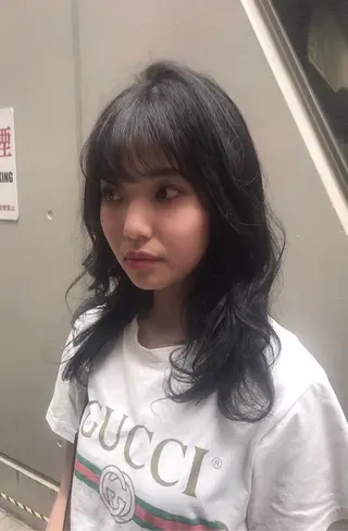 ミディアム 韓国ヘア 店長NEGIのヘアスタイル