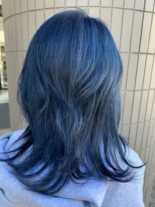 セミロング カラー Zina天王寺 CHIAKIのヘアスタイル