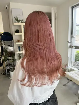 ロング カラー 長山 茉白のヘアスタイル