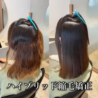 セミロング カラー パーマ ブリーチ縮毛矯正/ デサキ ショウヘイのヘアスタイル