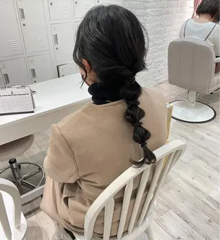 ロング カラー ヘアアレンジ ヘアアレンジ/ 暖色🩵hazukiのヘアスタイル