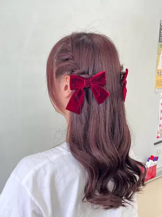 ロング カラー ヘアアレンジ カラーモデル募集 ☘️もえな☘️のヘアスタイル