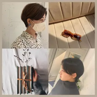 ショート カジュアルを女っぽく 𝗮𝘆𝗮𝗰𝗼のヘアスタイル