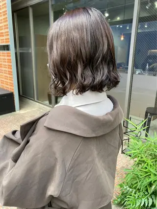 ミディアム カラー パーマ 吉田一輝 外国人パーマのヘアスタイル