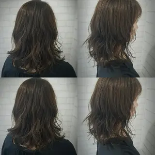 ミディアム 今中 小百合のヘアスタイル