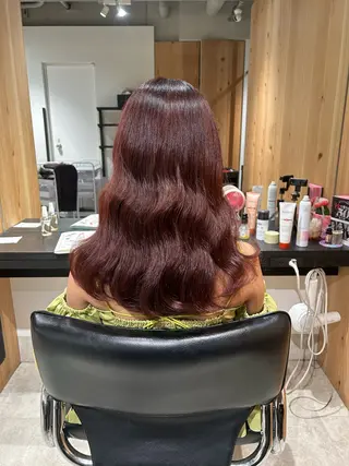 セミロング カラー スキバサミを使わない カット🌼唯🌼のヘアスタイル