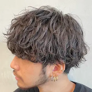 ミディアム パーマ ヘアアレンジ メンズ fifth 石川 凪のヘアスタイル