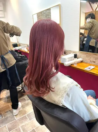 ロング カラー ヘアカラー&縮毛矯正 STAR☆RIVERのヘアスタイル