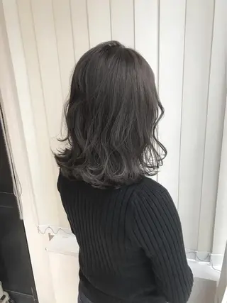 ミディアム カラー パーマ 💘透明感カラー💘 沖本 将宏のヘアスタイル
