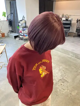 ショート カラー 1inch所属・透明感カラー レイヤー亀井唯登のヘアスタイル