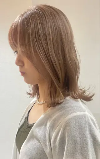 ミディアム カラー 髪質改善/艶髪/大竹 穂香🦉のヘアスタイル