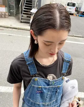 ミディアム カラー ナチュラル・抜け感 永井　賢三のヘアスタイル