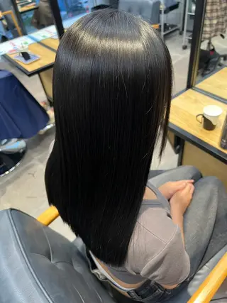 ミディアム カラー パーマ ヘアアレンジ 【ヘアケア特化型】 newi天王寺のヘアスタイル