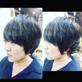 ショート パーマ 及川 光のヘアスタイル