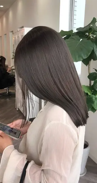 セミロング カラー Sanaダブルカラー ✨️パルコ徒歩1分のヘアスタイル