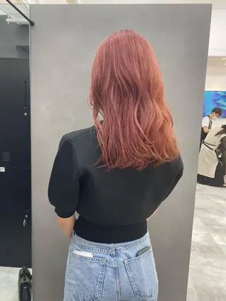 セミロング カラー パーマ ヘアアレンジ メンズ キッズ ネイル マツエク・マツパ 韓国🇰🇷レイヤー カットオリーブカラーのヘアスタイル