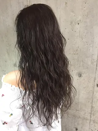 ロング カラー パーマ ヘアアレンジ メンズ キッズ ネイル マツエク・マツパ 韓国風×透明感カラー 髪質改善オタベシンヤのヘアスタイル