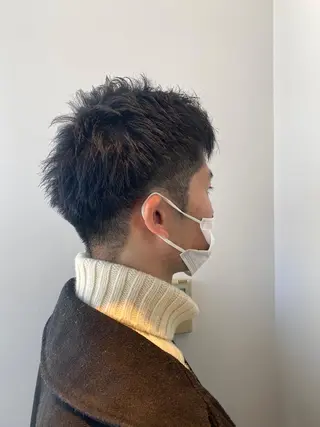 ショート メンズ パーマモデル募集中 渥美翔人のヘアスタイル
