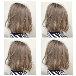 ミディアム カラー 京都大人女性ショート 徒歩1分/秋山のヘアスタイル