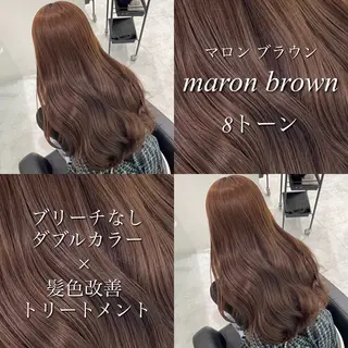 カラー 🤍ブリーチなし ブラウンhimi🤍のヘアスタイル