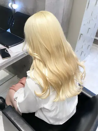 セミロング 🤍ムラ修正ブリーチ 🤍原宿/YUUのヘアスタイル
