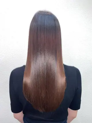 ロング パーマ ブリーチでもできる 縮毛矯正相原慎🌈のヘアスタイル