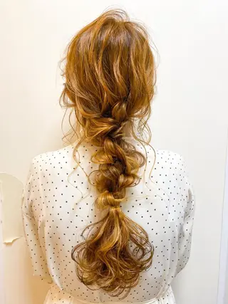 ヘアアレンジ レイヤーカット/透明 感カラー🐬永井瑠栞のヘアスタイル