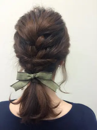 ミディアム ヘアアレンジ 沢田 瞳のヘアスタイル