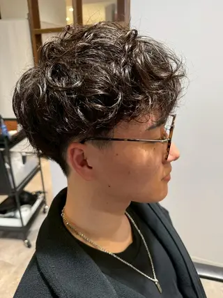 メンズ パーマ メンズ特化🏆 田中滉のヘアスタイル