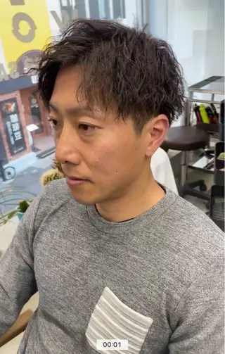ショート パーマ メンズ メンズ専門サロン wokeのヘアスタイル