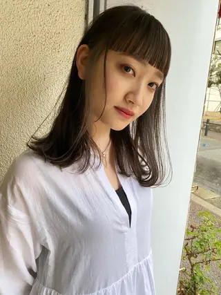 セミロング カラー Pia ツボイ ケイタのヘアスタイル