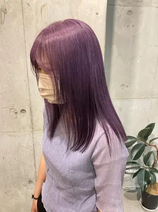 ミディアム カラー 髪質改善.縮毛矯正 ×韓国ヘアyukiのヘアスタイル