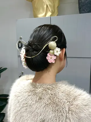 ヘアアレンジ レイヤー/透けカラー アレンジ/篠崎渚彩のヘアスタイル