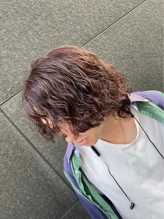 カラー パーマ メンズ 雪音/美髪縮毛矯正 /ニュアンスパーマのヘアスタイル