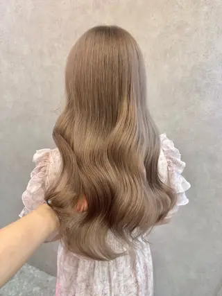 セミロング カラー ヘアアレンジ 天神/ブリーチ/ ブリーチなしカラーのヘアスタイル