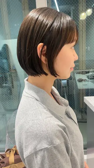 ショート 抜け感ボブ×パーマ ｜kazaneのヘアスタイル
