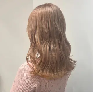 ミディアム カラー 💍ダメージ最小限 ブリーチ/ちさと💍のヘアスタイル