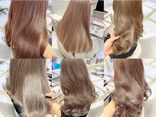 セミロング ブリーチ&エクステ 🥀ケアカラー特化のヘアスタイル