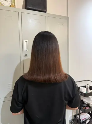 ミディアム 透明感カラー🫧 🍒久留米美容室のヘアスタイル