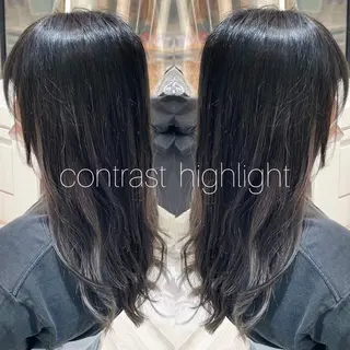 セミロング カラー 淡路上新庄/髪質改善 .艶カラー/野口春貴のヘアスタイル