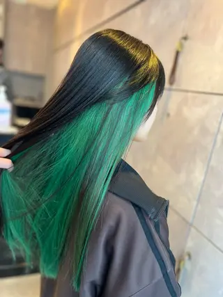 ロング カラー ヘアアレンジ 🌈インナーカラー ‘ショウマ’🌈のヘアスタイル