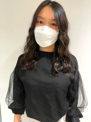 セミロング カラー パーマ ヘアアレンジ パーソナルカラー合わ せたカラー🤍なつみのヘアスタイル